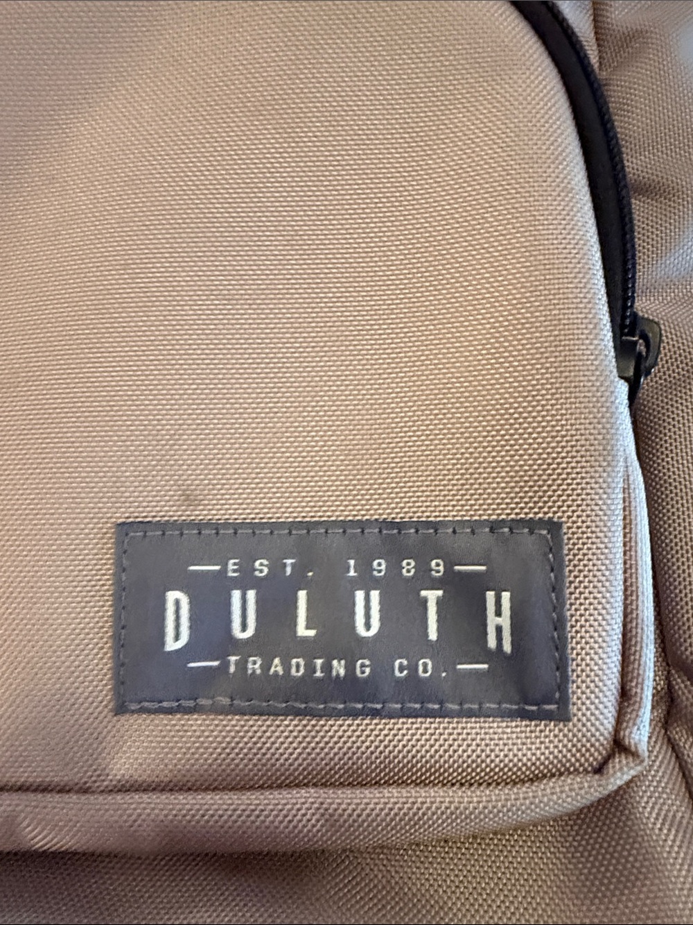 Duluth Trading Co Light Gray Compact Backpack with Navy Strap - Picture 8 of 11